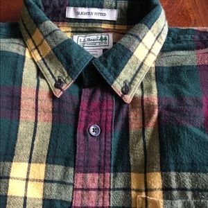 LL Bean men’s scotch plaid flannel